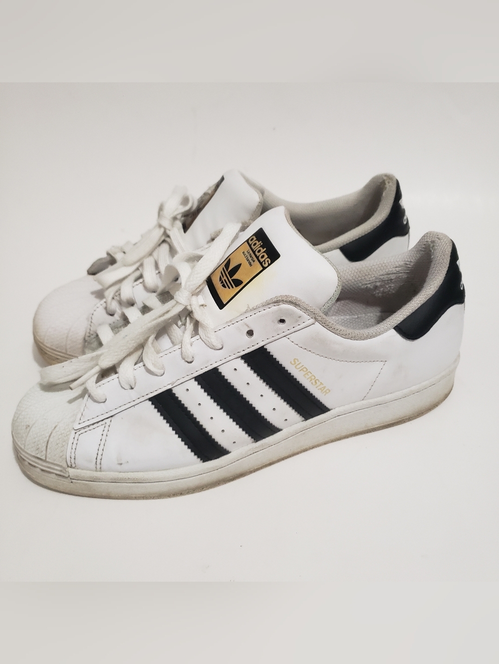 Adidas Superstar White & Black Leather Sneakers
